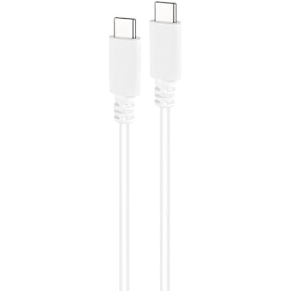NANOCABLE 10.01.2301-W- USB-C till USB-C 3A-kabel, för mobiltelefoner, surfplattor, bärbara datorer, etc. USB