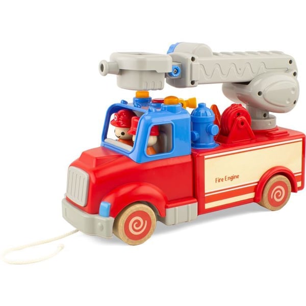 Palokunta-auto - Ulysse - Routoudou - 28 cm - 2 hahmoa - Äänen- ja valotehosteet