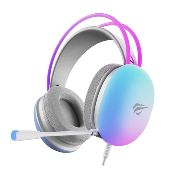 Gaming headset - Havit - H2037d - Vit - Trådansluten - Mikrofon med arm/en linje Gaming headset - Havit - H2037d - Vit - Trådansluten - Mikrofon med arm/en linje