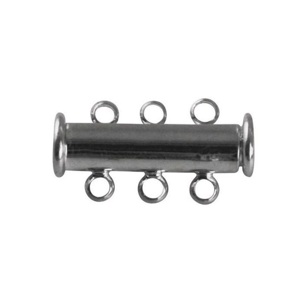 Magnetlås i mässing, 3 rader, platin, 20mm, 1 st