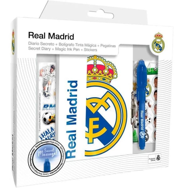 Dagbok - KIDS LICENSING - Real Madrid - vit - penna ingår - Barn