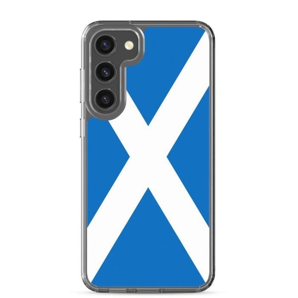 Mobilskal – Skotska flaggan – Kompatibel med Samsung Galaxy S23 Ultra – Mjuk fodral – Stötsäker och slitstark – Pixelforma