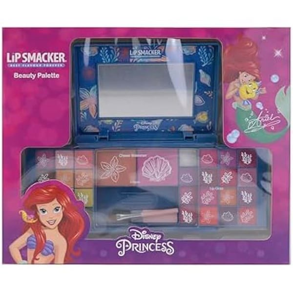 Lip Smacker Ariel skönhetspalett, sminkpresentset med färgglada läppglans, krämer, rouge och bronzer för