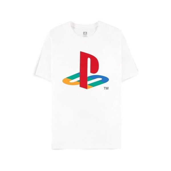 T-shirt - DIFUZED - Sony PlayStation - Vit - Bomull - Korta ärmar - XL