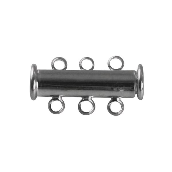 Magnetlås i mässing, 3 rader, platin, 20mm, 1 st