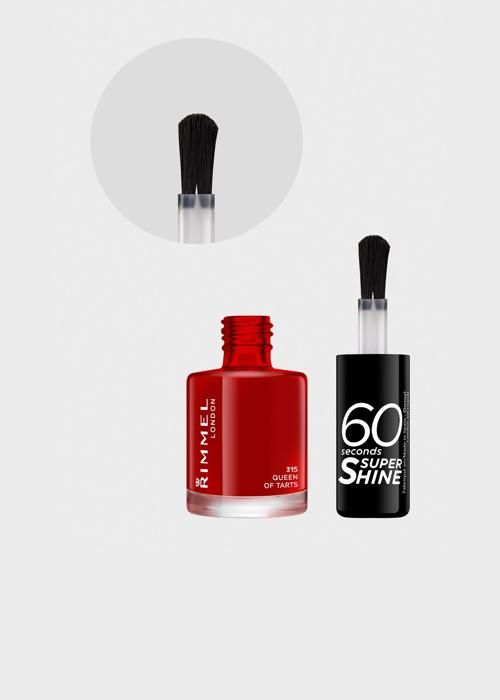 Nagellack - Rimmel London - 60 Seconds Super Shine - 315 Queen Of Tarts - Röd - Snabbtorkande