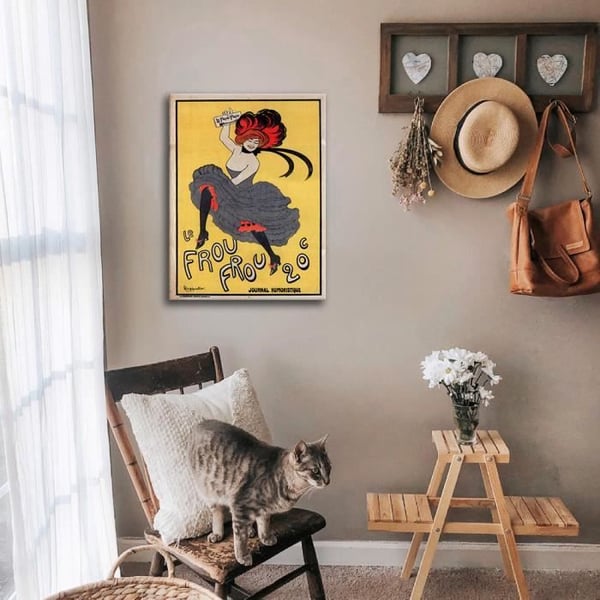 Legendarte - Vintage reklamaffisch Le Frou Frou - Målning, tryck på duk cm. 50x70