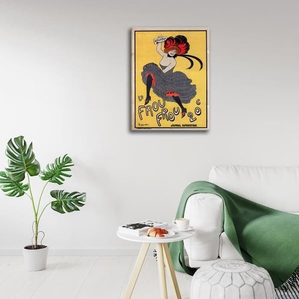 Legendarte - Vintage reklamaffisch Le Frou Frou - Målning, tryck på duk cm. 50x70