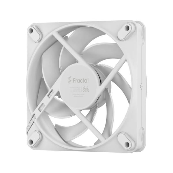 PC Ventilator - FRACTAL DESIGN - Momentum 12 - FDB - PWM Kontrol - Skovle med skrå kanter der reducerer støj - Hvid