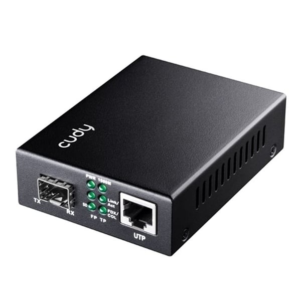 Fiber Converter - CUDY - Mc220 - Åskåskydd - Utomhusbruk - LED med hög synlighet