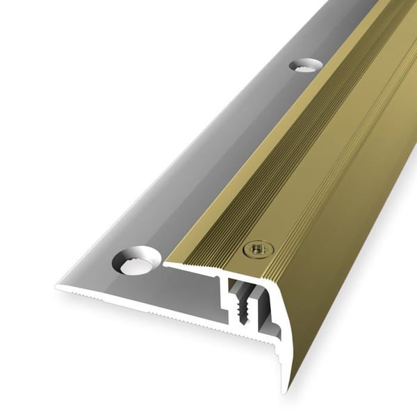 PROVISTON Profil för trappnos Profil av metall l 23 mm Kompensation av H 7 - 16 mm L 2700 mm Profil av aluminium Guld