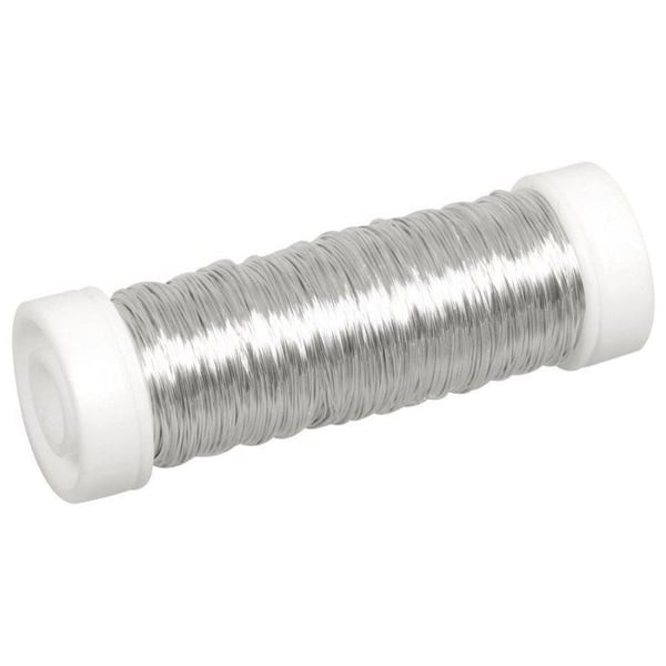 Fil bijoux för att virka, 0,30 mm spole 50 m, silver