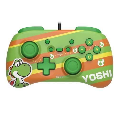 Spelkontroll - Nintendo Switch - Mini Yoshi - Trådad - Grön/Orange - Horipad - Turbo - Trådad 3 m - Hori