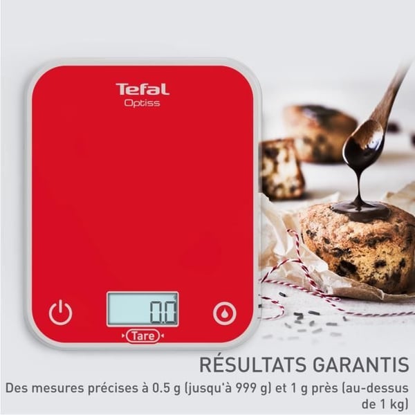 TEFAL Elektronisk köksvåg Bakgrundsbelyst display Kapacitet 5kg Raspberry BC50U3V0