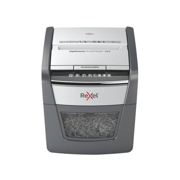 Dokumentförstörare - REXEL - Optimum Auto+ 45X - Cross cut - P4 säkerhet - 20L