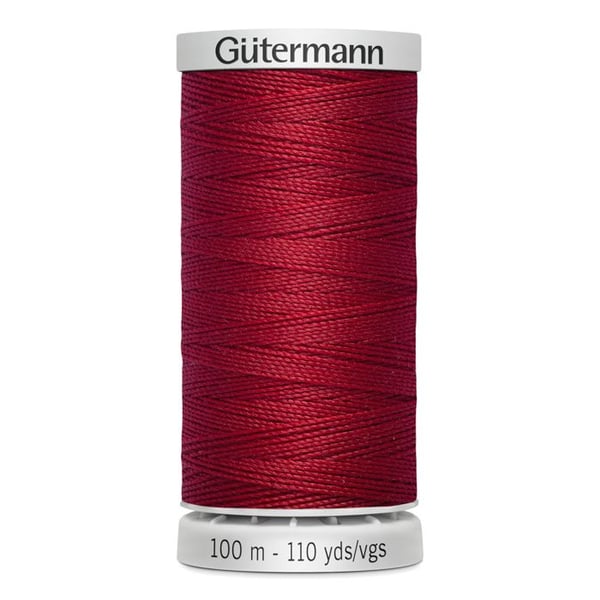 Fil extra stark 100% polyester Gutermann, set med 5 spolar om 100m - Att 46 - hermèsröd