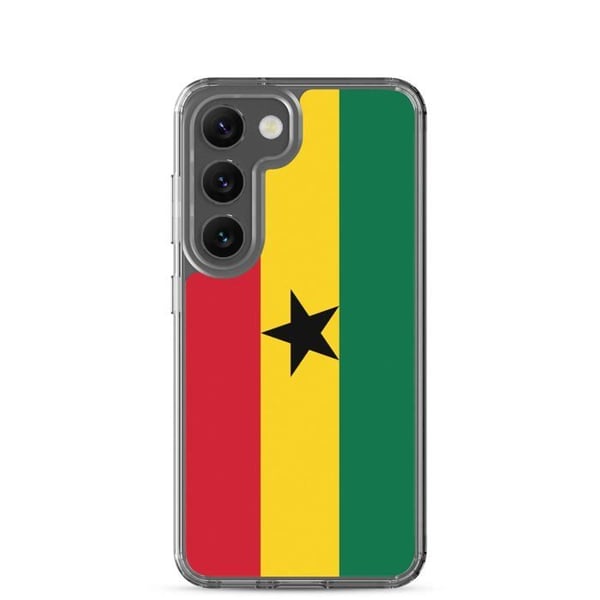 Mobilskal – Ghanas flagga – Kompatibel med Samsung Galaxy S10 – Flexibelt fodral – Slitstarkt och stötresistent – Pixelforma