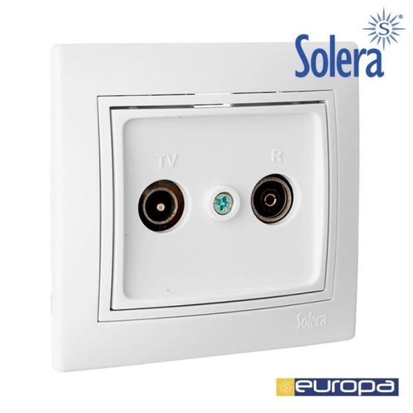 Mellansignaluttag - Europa Solera - Vit