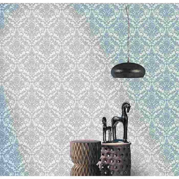 vinyl expanderad 13396-30 non-vävt tapet barock 0.53 x 10.05 m Erismann Bestseller Grå