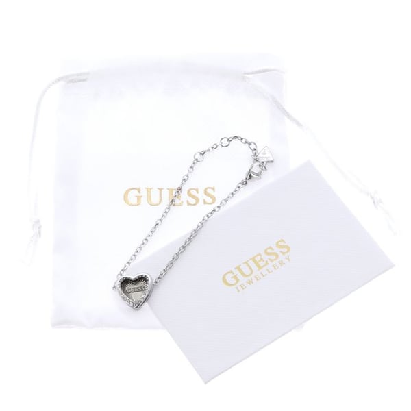 GUESS Silver Bracelet for Women - Mon Amour Heart Bracelet S Rhodium 286855
