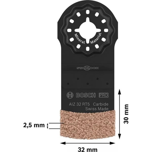Oscillerande sågblad - BOSCH - AIZ 32 RT5 - Karbidbeläggning - Starlock - 32 mm användbar bredd