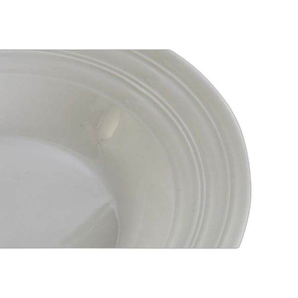 Djuptallrik - DKD Home Decor - Set om 4 - Porslin - Vit - Ej mikrovågssäker