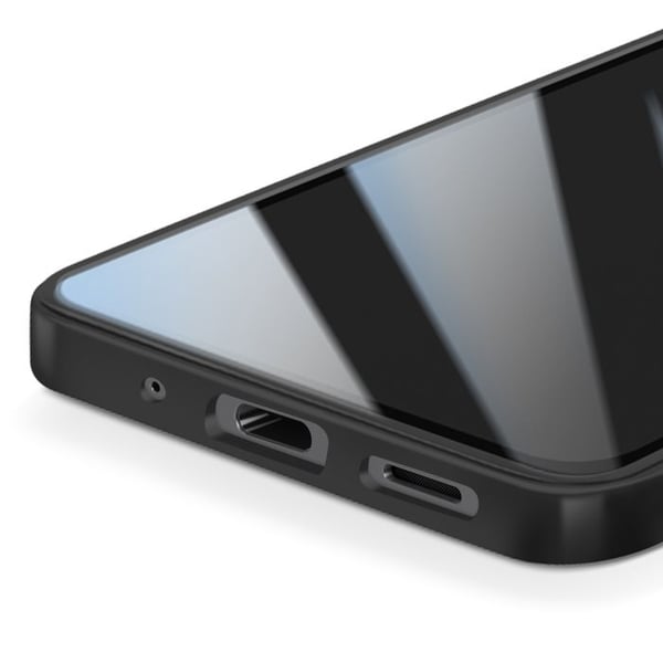 Heltäckande Skal - AVIZAR - Galaxy A17 - 360° Skydd - Svart Silikon - Transparent Akryl