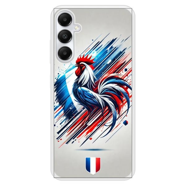 Siliconförstärkt tryckt fodral kompatibelt med Samsung Galaxy A05S Coq Français