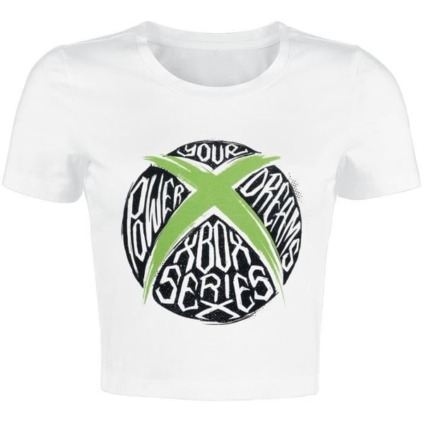 T-shirt Dam - XBOX - Knapp - Kort ärm - Vit - Lätt passform