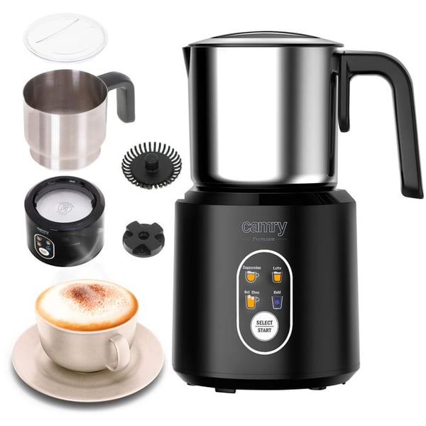 Automatisk Mælkeskummer 350 ml Elektrisk Pisker, Varm/Kold Skum Camry CR4498 1000W