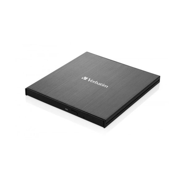 DVD-brännare - Verbatim - Slimline - USB-C - Kompatibel CD/DVD - Svart