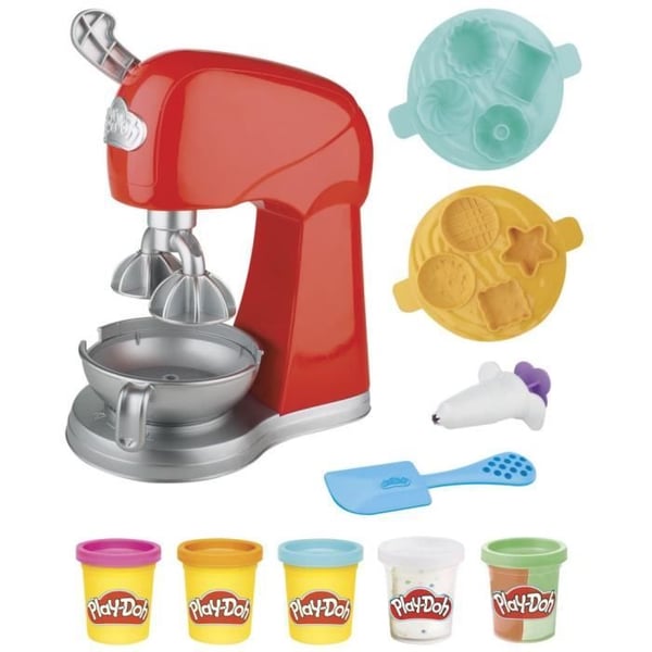 Play-Doh Bakverksrobot, modelleringsdegsleksak med låtsaskökstillbehör, köksskapelser, från 3 år och uppåt