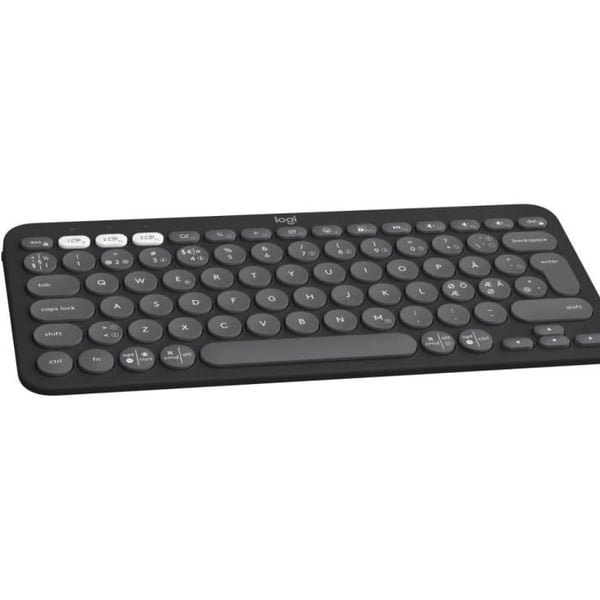 Klaviatur - Logitech - Pebble Keys 2 K380s - QWERTY Pan Nordisk - Bluetooth - Grafit