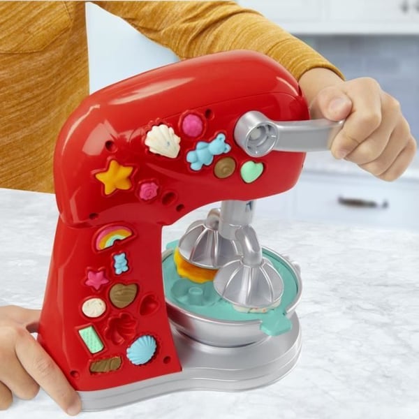 Play-Doh Bakverksrobot, modelleringsdegsleksak med låtsaskökstillbehör, köksskapelser, från 3 år och uppåt