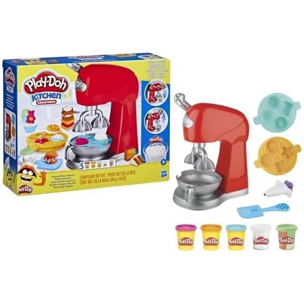 Play-Doh Bakverksrobot, modelleringsdegsleksak med låtsaskökstillbehör, köksskapelser, från 3 år och uppåt
