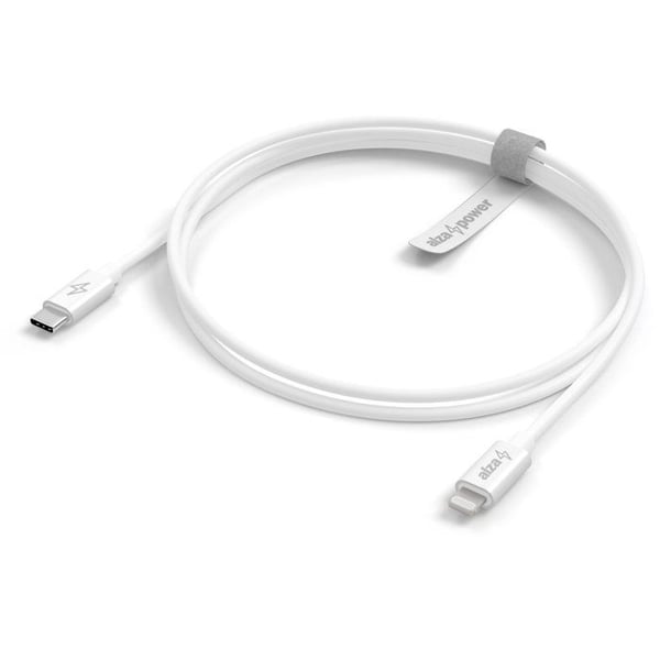 Datakabel - ALZAPOWER - Core USB-C till Lightning - 2m - Vit - MFi