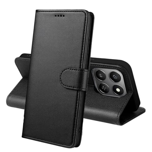 Coque för Honor 400 SMART - Svart Plånbok Med Magnetisk Klaff För Kort Förvaring Phonillico®