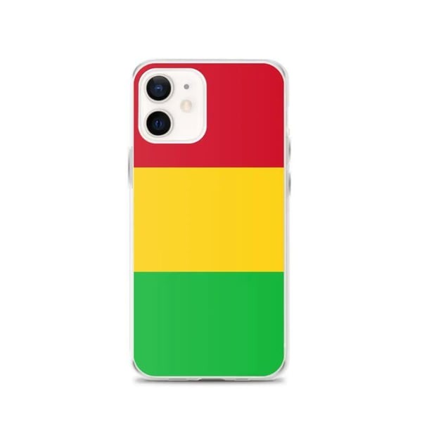 Mobilskal – Mali Flagga – Kompatibel med iPhone 12 – Flexibelt Fodral – Slitstarkt och Stötabsorberande - Silikon - Pixelforma