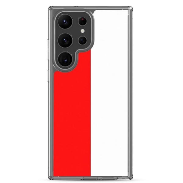 Telefonskal – Indonesiens flagga – Kompatibel med Samsung Galaxy S23 – Mjukt fodral – Slamresistent och stötabsorberande – Pixelforma