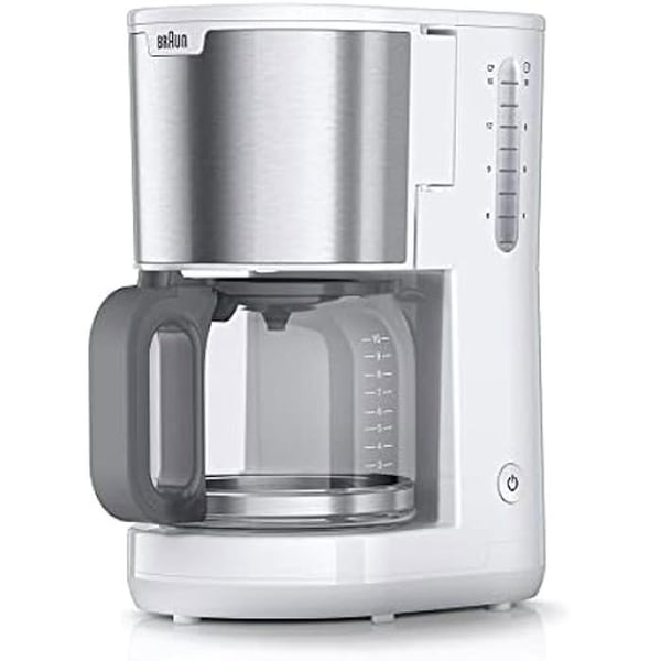 Filterkaffemaskin - Braun - KF 1500 WH - 10 koppar - Diskmaskin säker - Vit