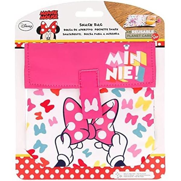 Snackväska - STOR - Minnie Mouse - Återanvändbar - Tvättbar - Utan BPA