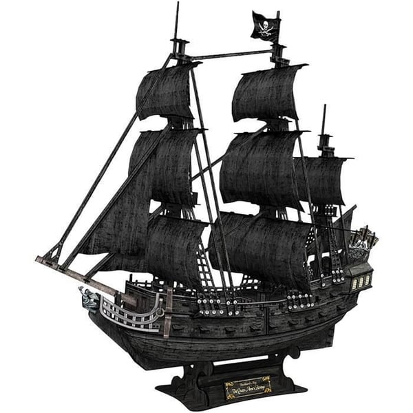 Båtmodell att bygga - Black Pearl-modell | Vuxen och barnmodell | 3D-pussel Vuxen | Barnmodell | Bate modell