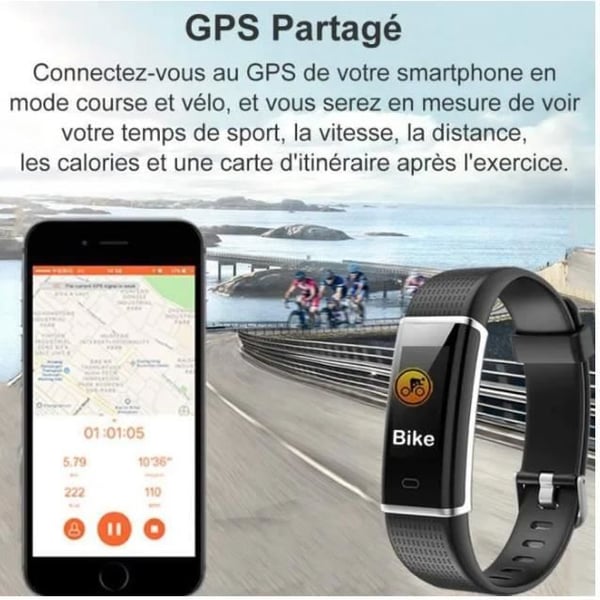 Smartwatch - WINNES - Hjertefrekvens - Skridttæller - Søvnmonitorering - Batterilevetid 7 dage