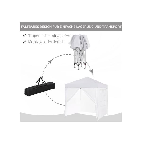 HOMCOM Pæle Ankerkabler Transporttaske Metal Oxford til telt & campingudstyr