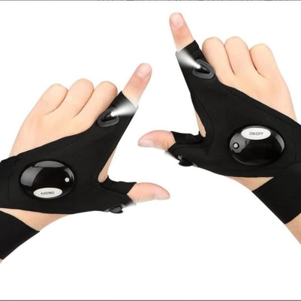 Present till födelsedag, idé för man, original LED-handskar med vattentåliga lampor, present för gör-det-själv, praktiska gadgets, elektrisk lampa