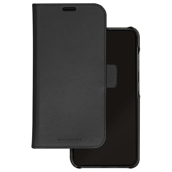 Folio 2 i 1-fodral för Galaxy S24 Modellen Lynge i läder med kortfack DBRAMANTE1928 Svart