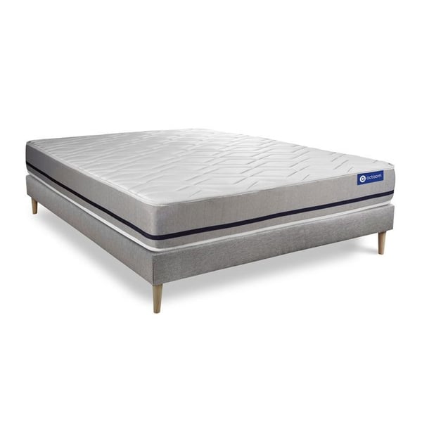 Sängset Madrass Sängbotten 120x200 cm - Grå Sängbotten (i kit) - Actiflex Soft