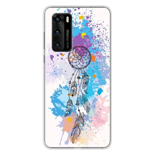 1001Coques - Silikonfodral kompatibelt med Huawei P40 - Drömfångarmotiv i färg - Originaldesign tryckt i Frankrike