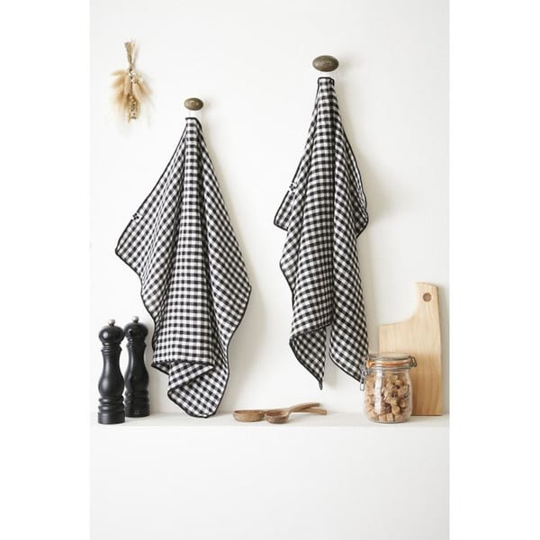 Set med 2 handdukar "Vickie" 50 x 70 cm Vävd färgad "Bomullsgaze"