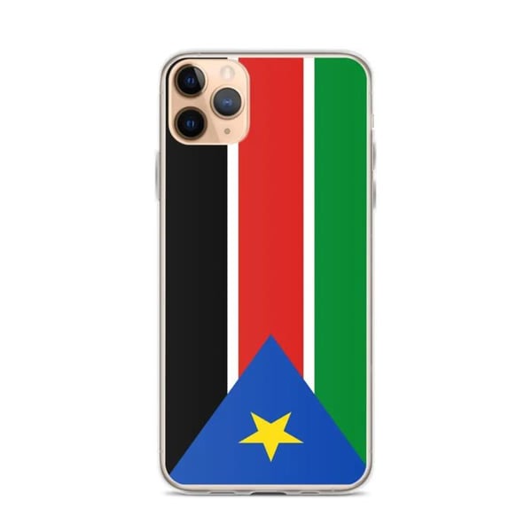 Coque iPhone - iPhone 11 Pro Max - Södra Sudans flagga - Sätt - Flerfärgad - Vertikal